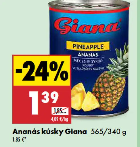 Ananásové kúsky v sladkom náleve