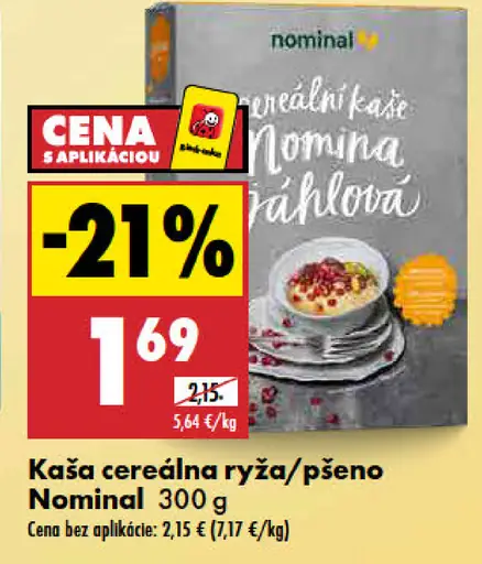 Nominal Nomina cereálna kaša ryžová
