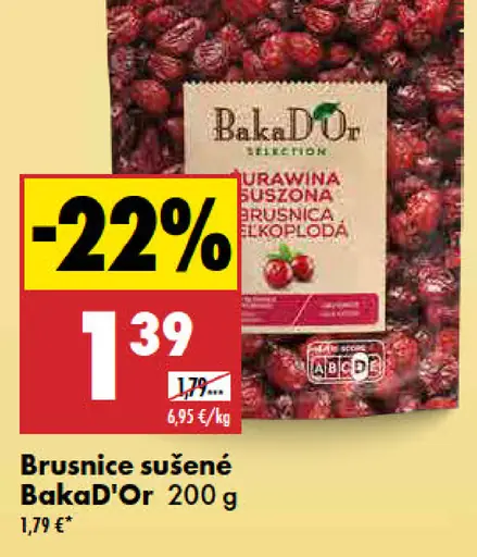 Baka d’Or sušené brusnice