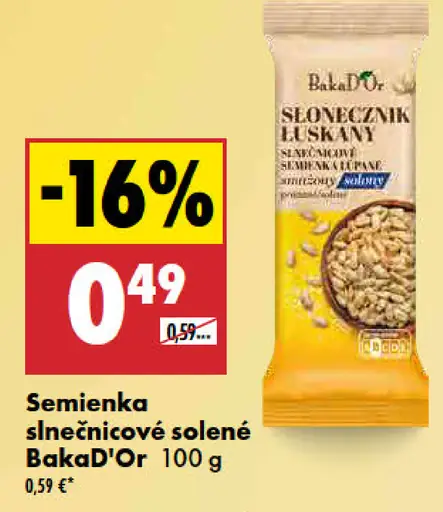 Baka d’Or slnečnicové semienka solené