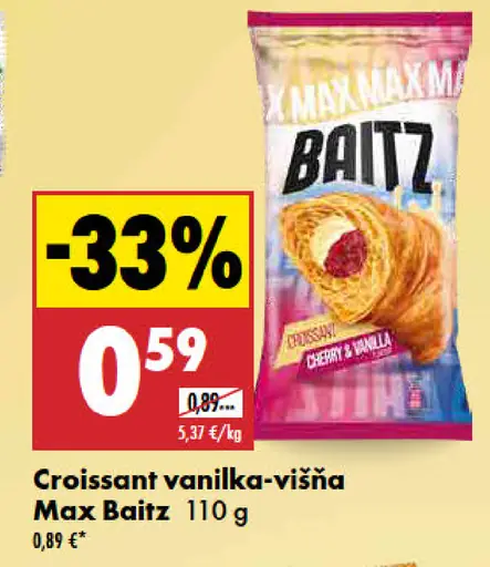 Max Baitz croissant vanilka-višňa