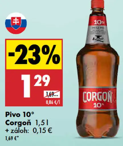 Pivo 10° Corgoň