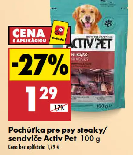 Activ Pet pochúťka pre psy steaky/sendviče