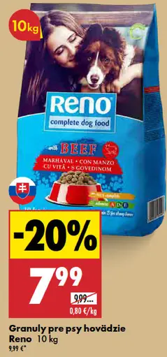 Reno Granuly pre psy hovädzie