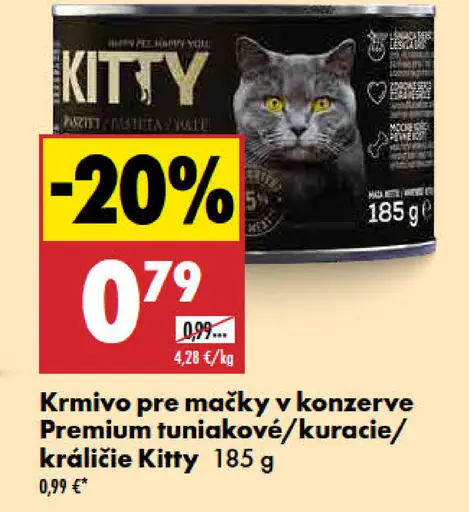 Kitty krmivo pre mačky konzerva