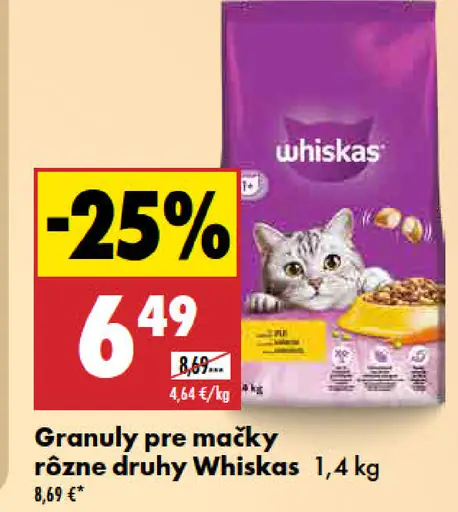 Whiskas granuly pre mačky