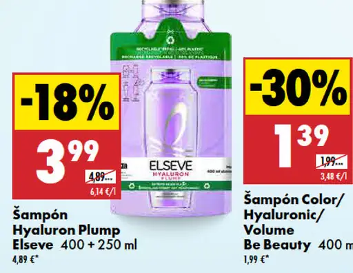 Elseve Hyaluron Plump šampón