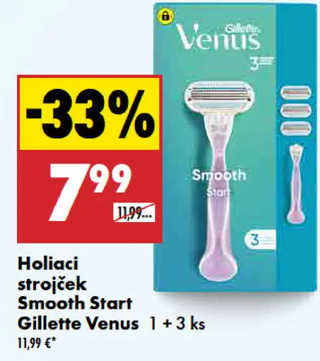 Gillette Venus Smooth Start holiaci strojček s náhradnými hlavicami