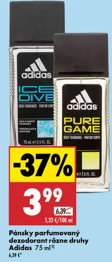 Adidas Ice Dive, Pure Game pánsky parfumovaný dezodorant