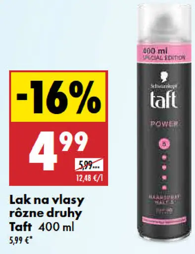 Taft lak na vlasy