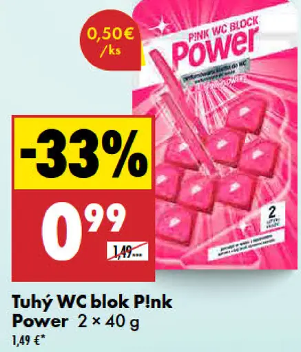 Tuhý WC blok P!nk Power