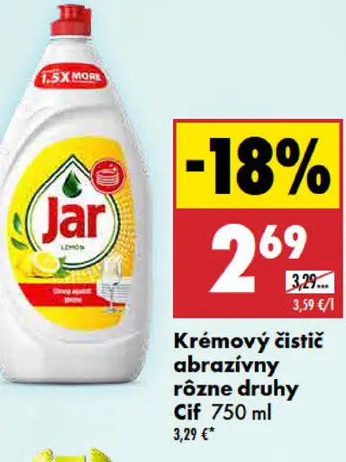 Prostriedok na umývanie riadu Jar