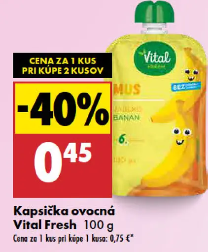 Kapsička ovocná Vital Fresh banán