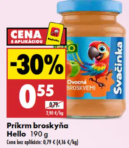 Príkrm broskyňa Hello