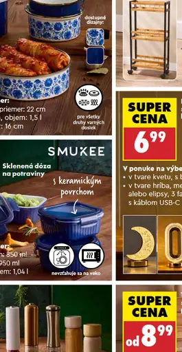 Sklenená dóza na potraviny so smaltovaným povrchom – okrúhla