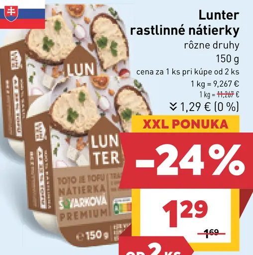 Lunter rastlinné nátierky