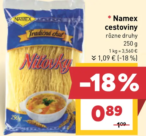 Namex cestoviny Nitovky