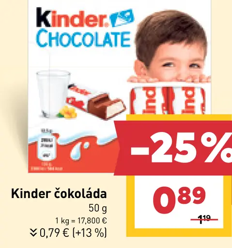 Kinder čokoláda