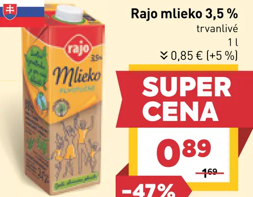 Rajo mlieko 3,5%