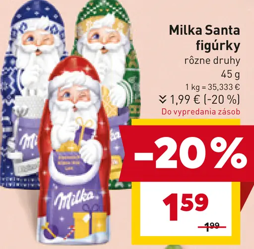 Milka Santa figúrky