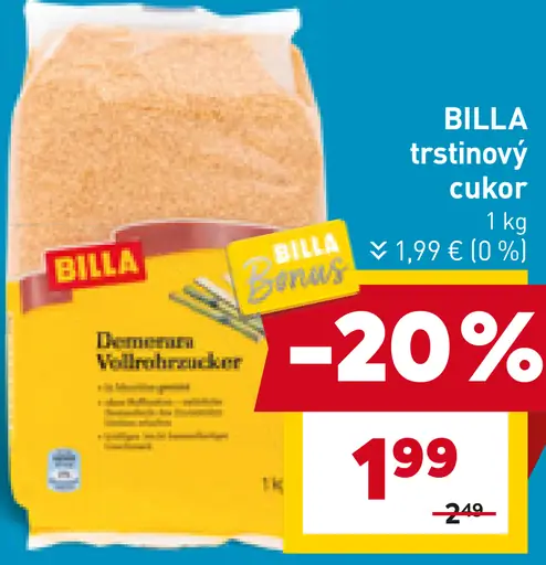 BILLA trstinový cukor