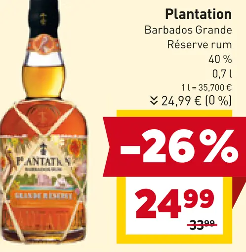 Plantation Barbados Grande Réserve rum