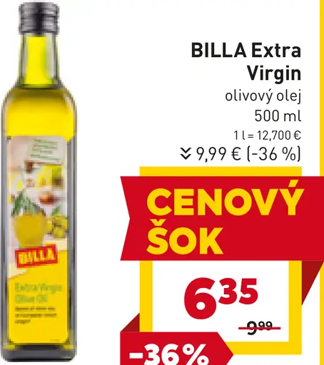 BILLA Extra Virgin olivový olej