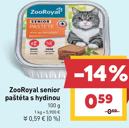 Zooroyal senior paštéta s hydinou