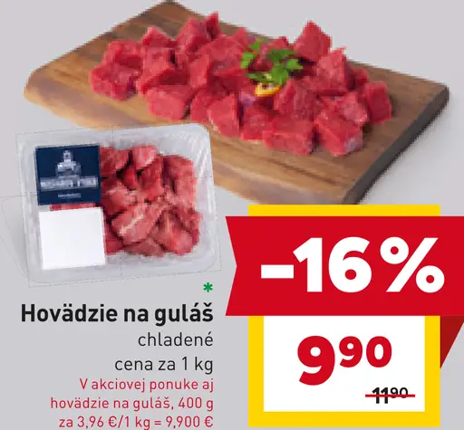 Hovädzie na guľaš