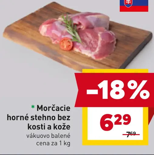 Morčacie horné stehno bez kosti a kože