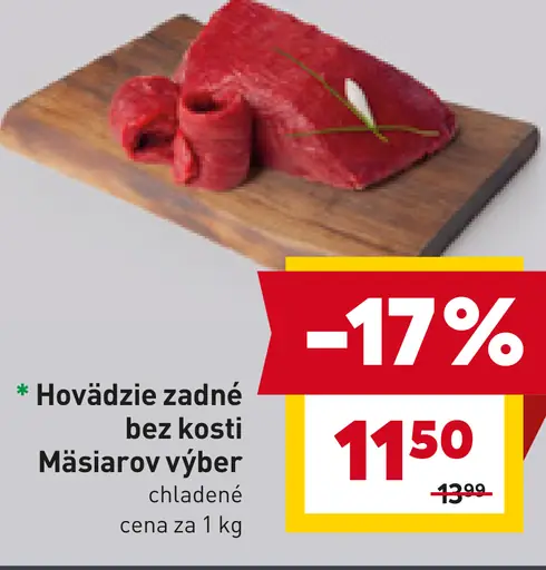 Hovädzie zadné bez kosti