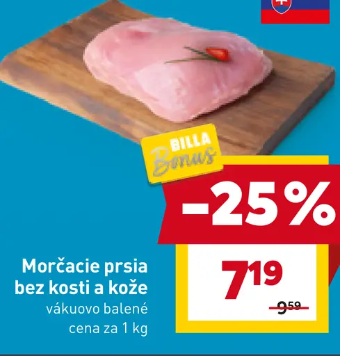 Morčacie prsia bez kostí a kože