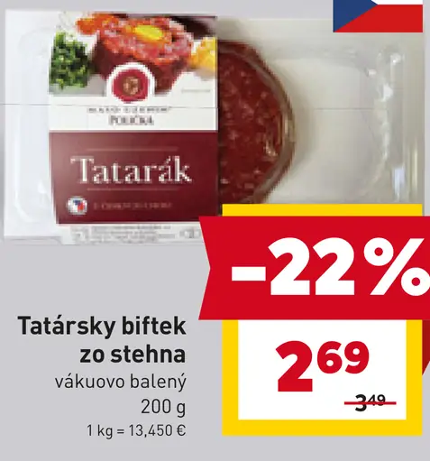 Tatársky biftek zo stehna