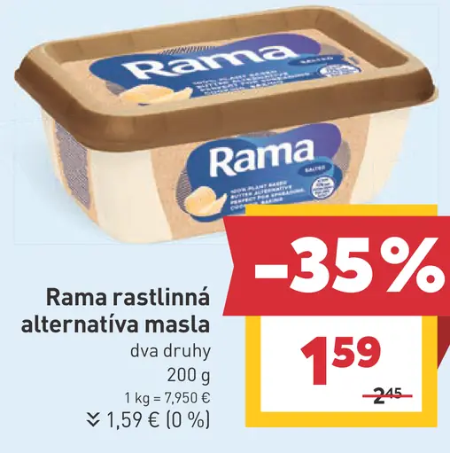 Rama rastlinná alternatíva masla