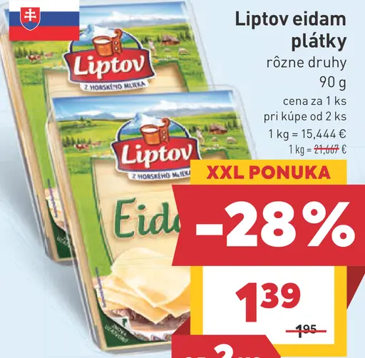 Liptov eidam plátky