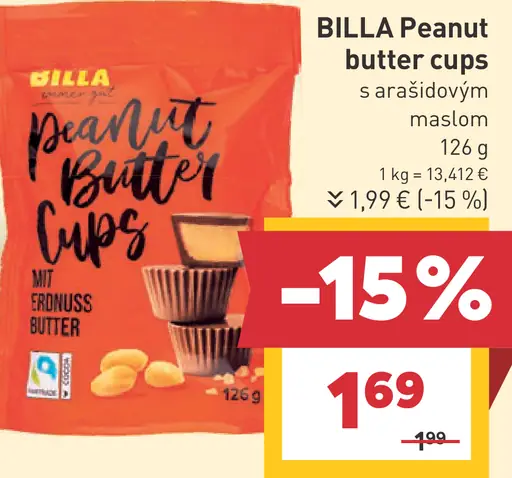 BILLA Peanut butter cups