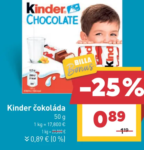 Kinder čokoláda