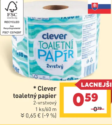 Clever toaletný papier