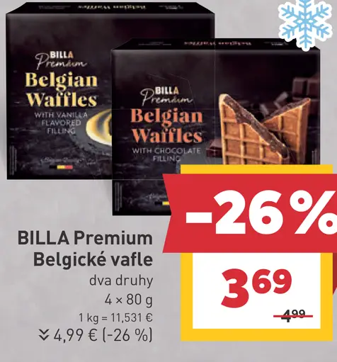 BILLA Premium Belgické wafle