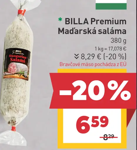 BILLA Premium Maďarská saláma