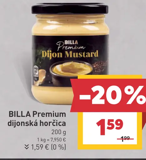 BILLA Premium dijonská horčica