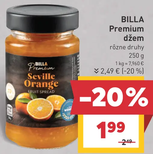 BILLA Premium džem Seville Orange