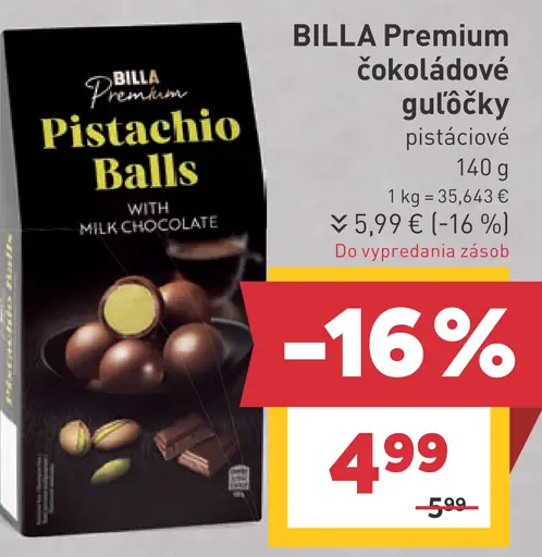 BILLA Premium Pistachio Balls