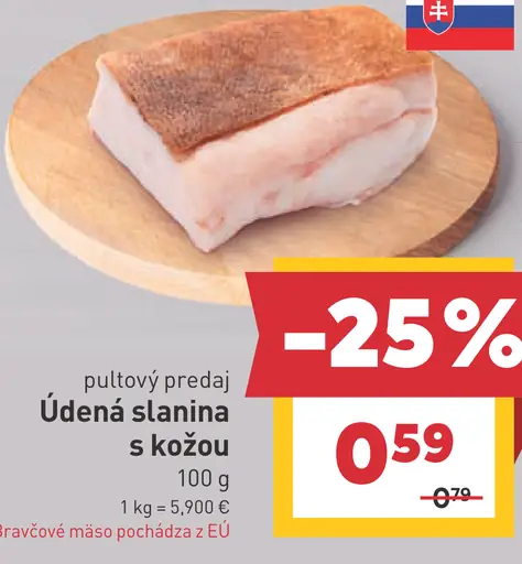 Údená slanina s kožou