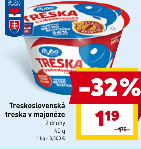 Treskoslovenská treska v majonéze