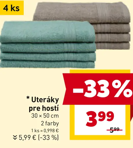 Uteráky pre hostí