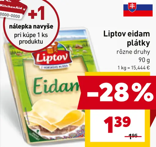 Liptov eidam plátky