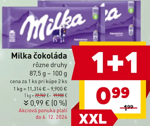 Milka čokoláda