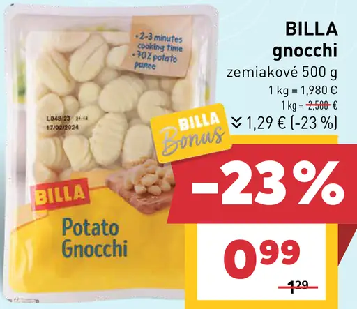 BILLA gnocchi