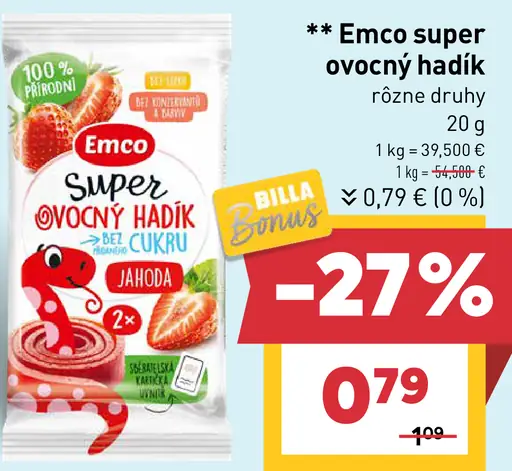 Emco Super Ovocný hadík